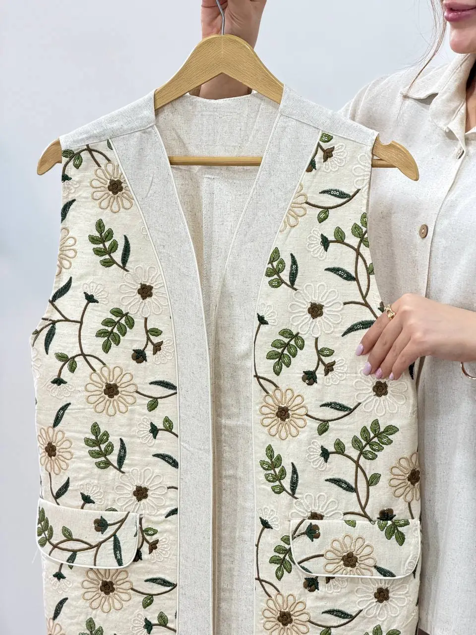 ست دو تیکه تونیک و وست سوزندوزی